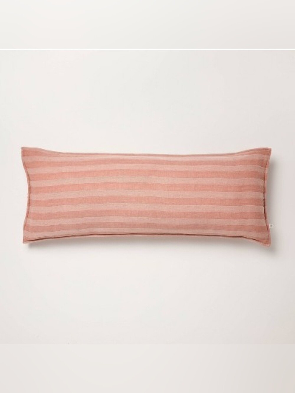 Hearth & Hand With Magnolia 14"x36" Tonal Stripe Oblong Throw Pillow Rust